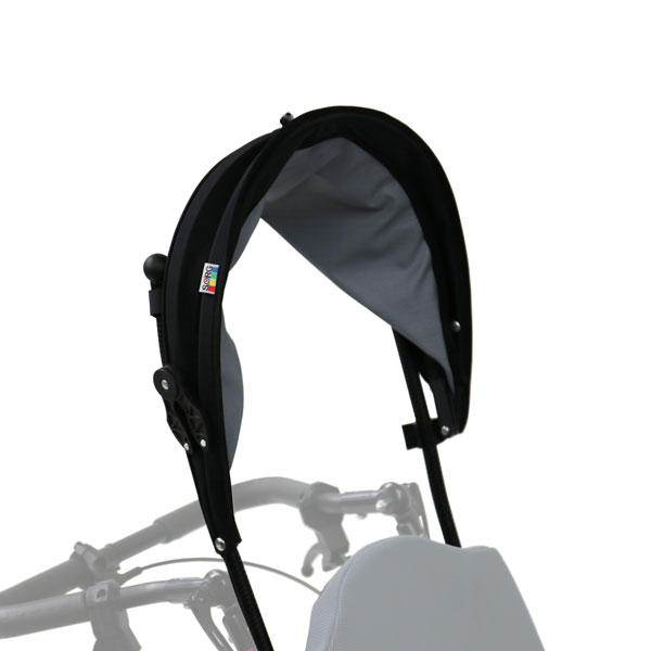 Sonnenschutz Rollstuhl gefaltet arretiert