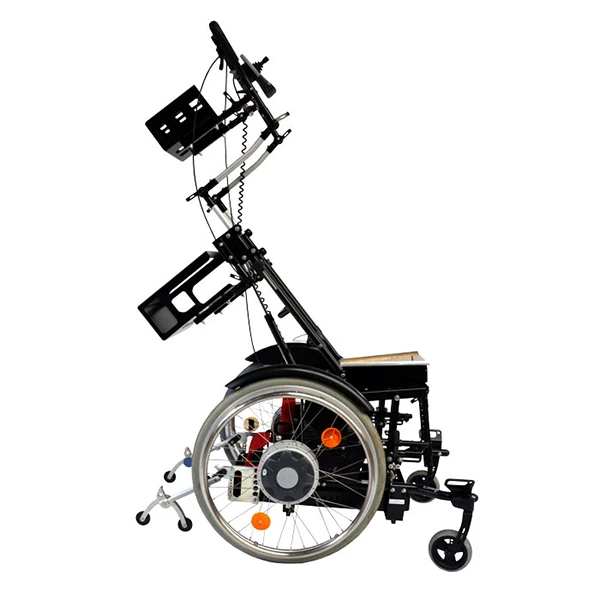 Winkelverstellbares Sitzschalen- untergestell mit Gerätehaltern